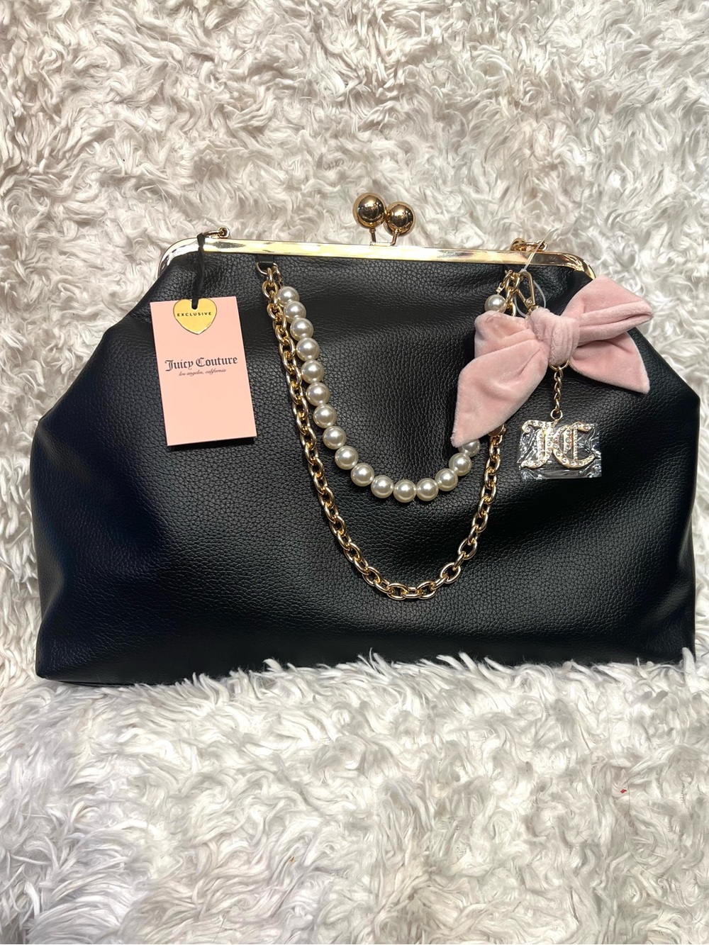 🖤 Juicy Couture Kisslock Bag, CHARM HAUS LARGE FRAME CLUTCH🖤NWT - Picture 10 of 10